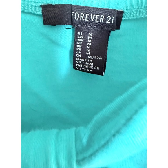 Forever 21 Teal Knot Front Crop Top Bralette Tank Medium - Picture 4 of 4